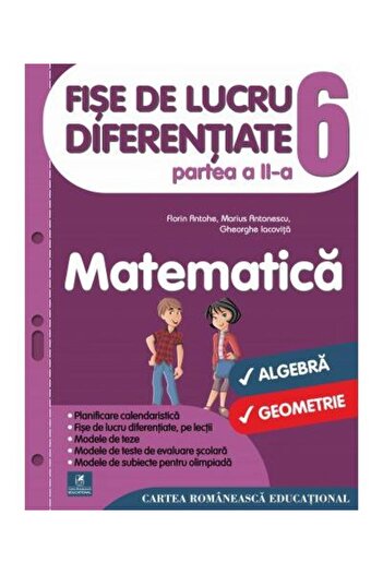 Editura Cartea Romaneasca Educational Fise de lucru diferentiate. Matematica. Clasa a VI