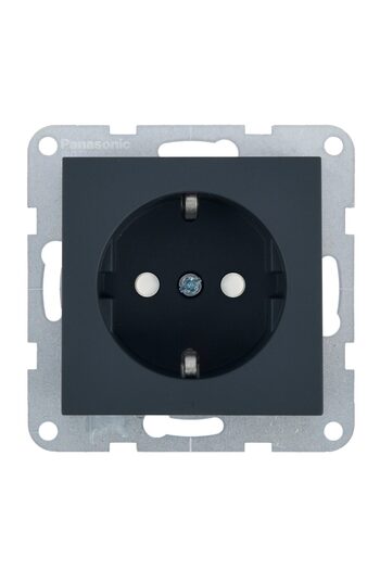 PANASONIC Schuko Socket Mechanism with Child Protection and Quick Connect - Karre Plus 55 Soft Touch Night
