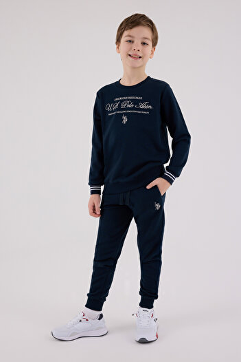 U.S. Polo Assn. Αδειτωμένο σετ φόρμας για αγόρια κάτω από 2 τεμάχια