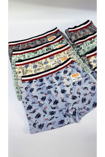 ExLove 4-Piece Boy's Lycra Combed Cotton Boxer
