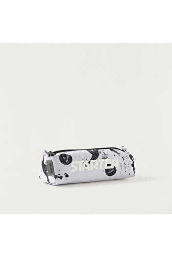 Starter Basketball Print Pencil Pouch with Zip Closure