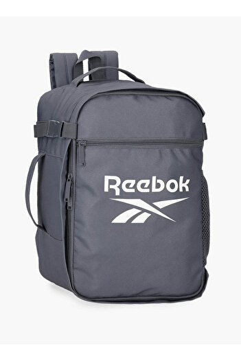 Reebok Logo Print School Backpack with Adjustable Straps and Zip Closure - 38x19x43 cm