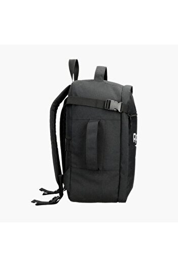 Reebok Logo Print School Backpack with Adjustable Straps and Zip Closure - 38x19x43 cm