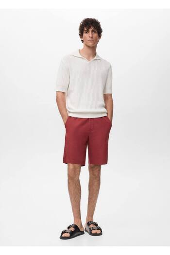 MANGO Man Tricou polo din tricotaje turnate din bumbac 100%.