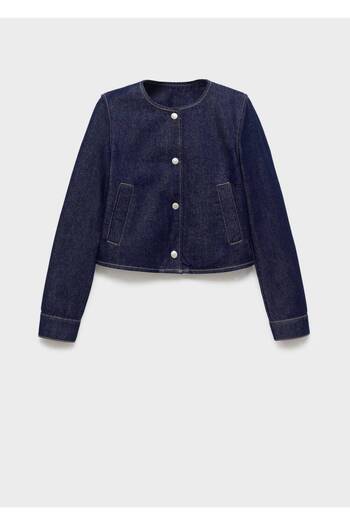MANGO Woman Crop denim ceket