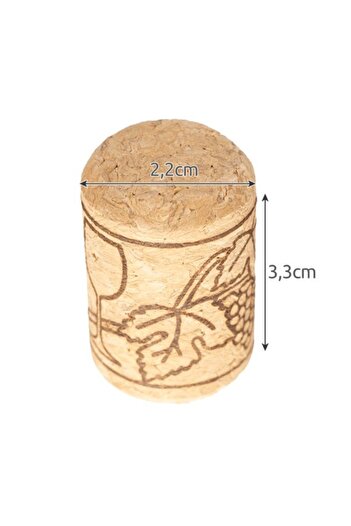 Ruhhy Set of 100 cork stoppers for wine bottles