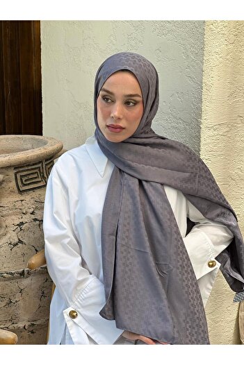 Modakaşmir Silky Jacquard Series Melosia Pattern Shawl