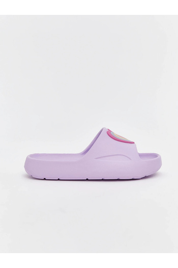 LC Waikiki Lcw Steps Lilac Heart Printed Girl's Slippers