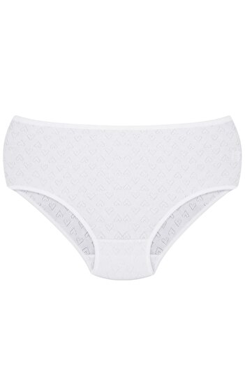 Özten 3 Pack 100% Cotton Heart High Waist Bato Women's Panties Ozt3100