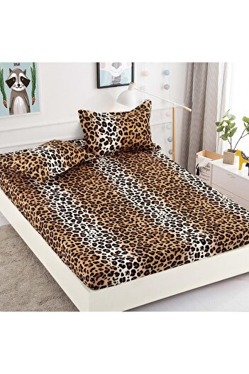 FIONNA.RO Elasticated Pillowcase and Finet Pillowcases - Brown Animal Print