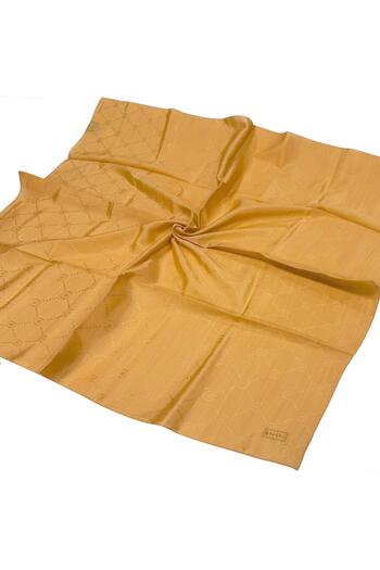 Vakko Cotton Silk Scarf - Hologram - Gold