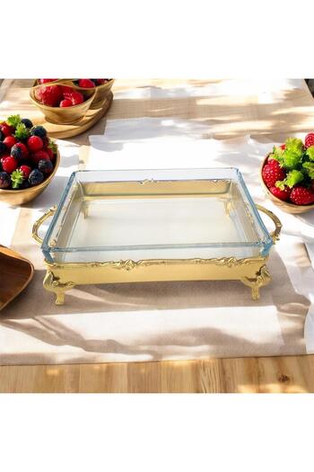 partridge store Rectangular Presentation Stand with Plated Legs 28cm