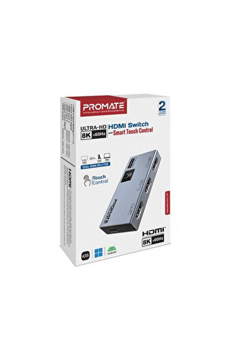Promate Instant connectivity and high performance with the Media Switch-2T, up to 8K@60Hz, with smart touch control.