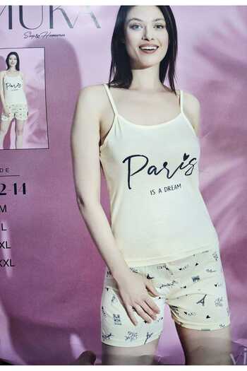 Nisa Women's Rope Strap Shorts Pajama Set