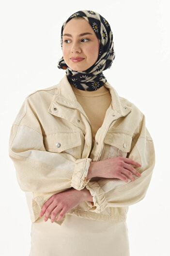 FENZA SCARF Ethnic Pattern Cotton Shawl - Brown-Black