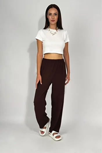 Betimoda Women's Elastic Waist Ayrobin Tracksuit Trousers Brown