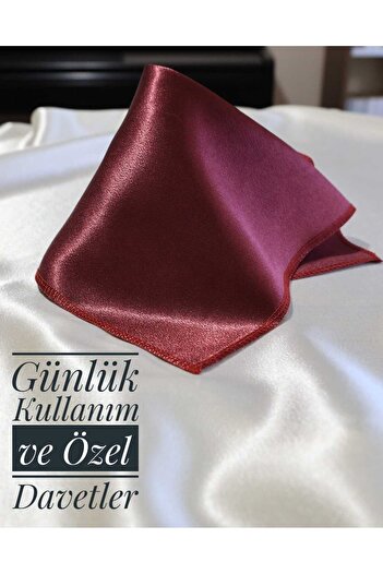 Store Saten Düz Erkek Cep Yaka Mendili Ceket Mendili