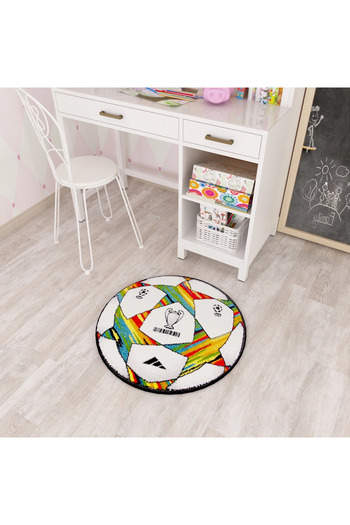 Kolibri Round Rug for Children's Room UEFA 11109-190, Multicolor, 9 mm Thread, Anti-Allergic