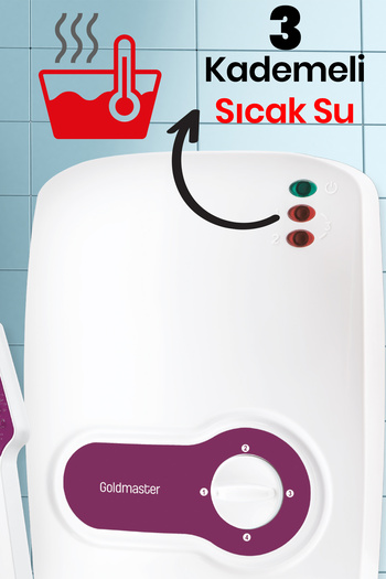 GOLDMASTER Shower 7000 Watt 7 Emniyetli Termostatlı Elektrikli Mutfak Banyo Şofbeni GM7938
