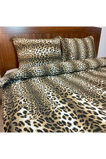 Faiend Cotton Double Duvet Cover Set with Fade-Resistant Anti-Fluffy Fitted Sheets
