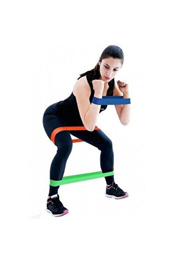 Cosfer Pilates Squat Aerobik Direnç Lastiği 5 Li Paket