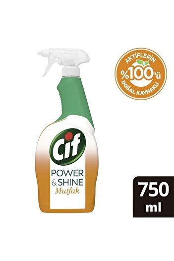Cif Power & Shine Sprey Temizleyici Mutfak Yağ Çözücü 750 ml