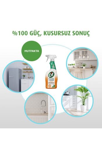 Cif Power & Shine Sprey Temizleyici Mutfak Yağ Çözücü 750 ml