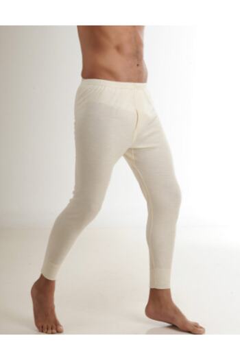 Hasyün Men's Long Wool Underwear Underwear Ecru