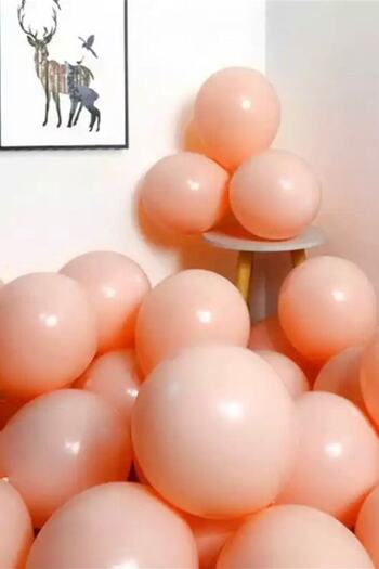 Trend Hediye Sepeti Macaron Pastel Salmon Peach Color Balloon 10 Pcs