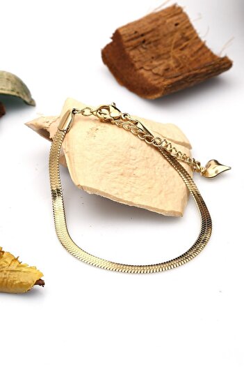 The Collection Kadın Italyan Gold Çelik Bileklik