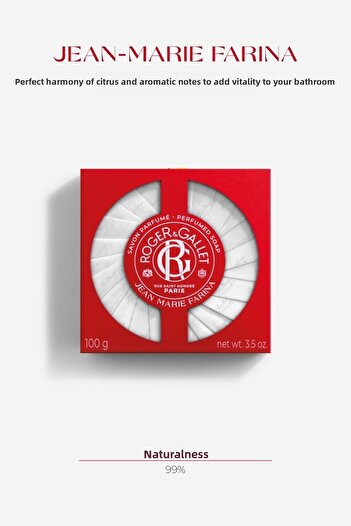 Roger&Gallet Jean-marie Farina Herbal, Aromatic, Refreshing, Perfumed Solid Soap 100gr