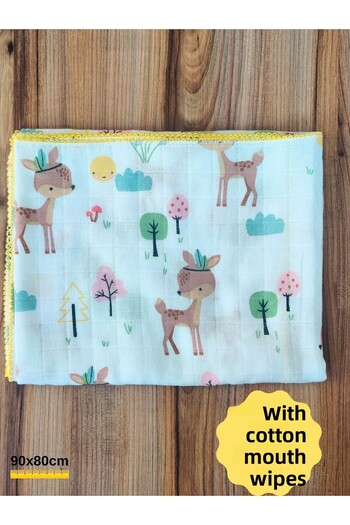 Bebella 100% Cotton Muslin Baby Blanket - Single Layer and Multi-Purpose Gift Summer