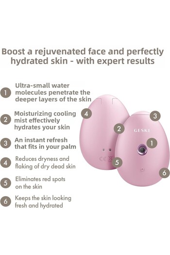 Geske Facial Hydration Refresher 4 in 1 | Face Steamer Water Spray Face Mister| Pink