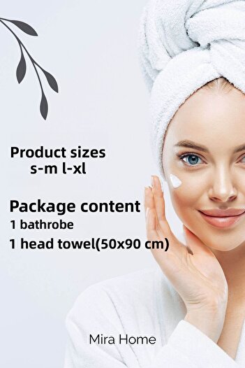 Mira Home Γυναικείο Σετ Μπουρνούζι με Πετσέτες Shalyaka 100 Cotton
