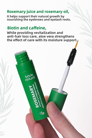 Bade Natural Rosemary Oil Eyebrow Eyelash Care Serum Nourishing and Strengthening 10 ml