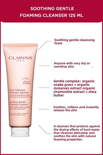 Clarins SOOTHING GENTLE FOAMING CLEANSER 125 ML- Kuru Ciltler için Yatıştırıcı ve Nazik Temizleyici