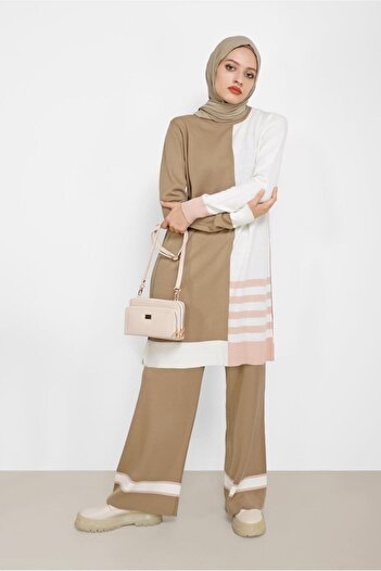 Alvina TRI-COLOR TRIPE DETAILED PANT.TRICK SUIT 42117