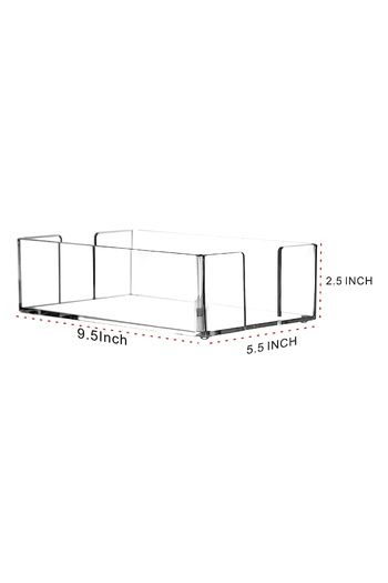 SMARTPOINTS Clear Napkin Holders for Kitchen, Guest Towel Basket, Paper Towel Holder in Clear