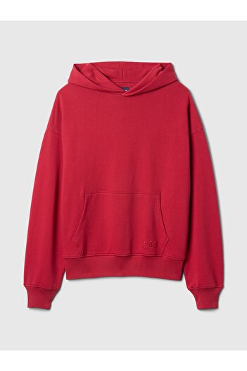 GAP Erkek Kırmızı Gap Logo Heavyweight Oversize Sweatshirt