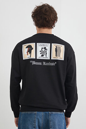 Fulla Moda Text Printed φούτερ με λαιμόκοψη