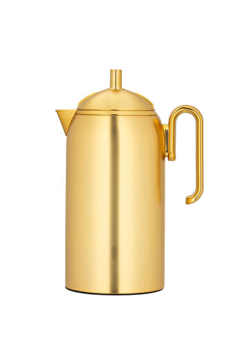 ALSAIF Coffee And Tea Vaccum Flask In Gold / Leak-proof And Keeps Drinks Hot 1 Liter