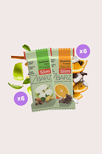 Zbarz Slim Guarana Apple & Orange Mixed Box (12 Pieces)