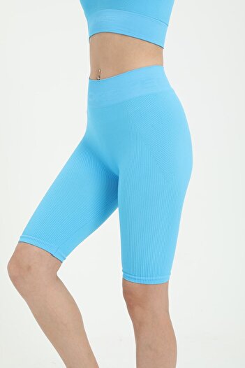 FOREVER MORE Seamless Ribbed Biker Tights