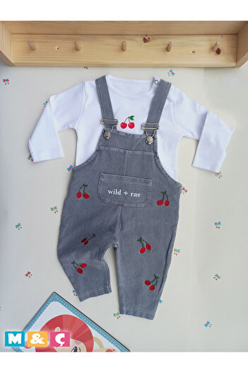 MÇ FAMİLY STORe Baby Girl Baby Kids Jean Salopet 2-Piece Jeans Jumpsuit