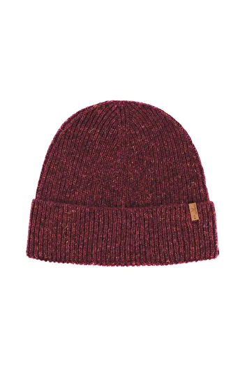 Nordbron Burgundy Logo Detailed Unisex Wool Renson - Winter Folded, Daily Use
