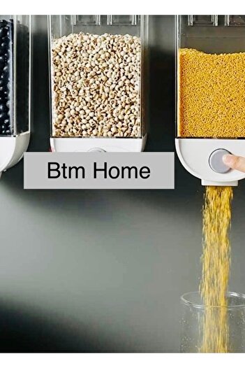 btm home Wall Mountable Press Dry Food Pulses Spice Organizer