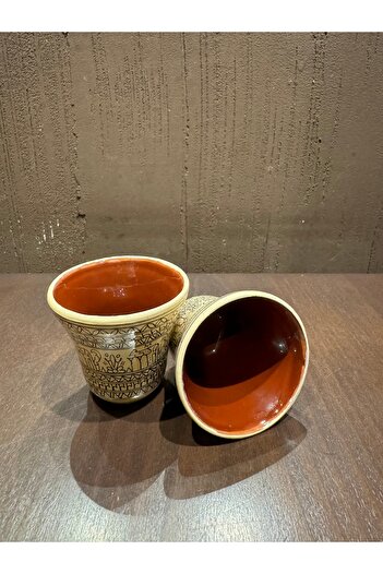 İLKCET MODA Rapido Ethnic Patterned 2-Piece Cup