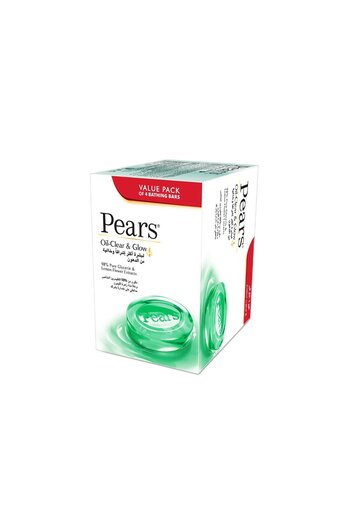 Pears Oil Clear & Glow Soap 4 x 125g – Deep Cleanse & Radiant Glow, Gentle on Skin