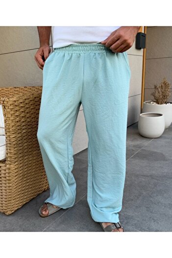 King Brothers Linen Look Ayrobin Draped Bottom Sweatpants