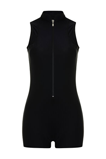 REMSA Zippered Swimsuit with Black Shorts 1860